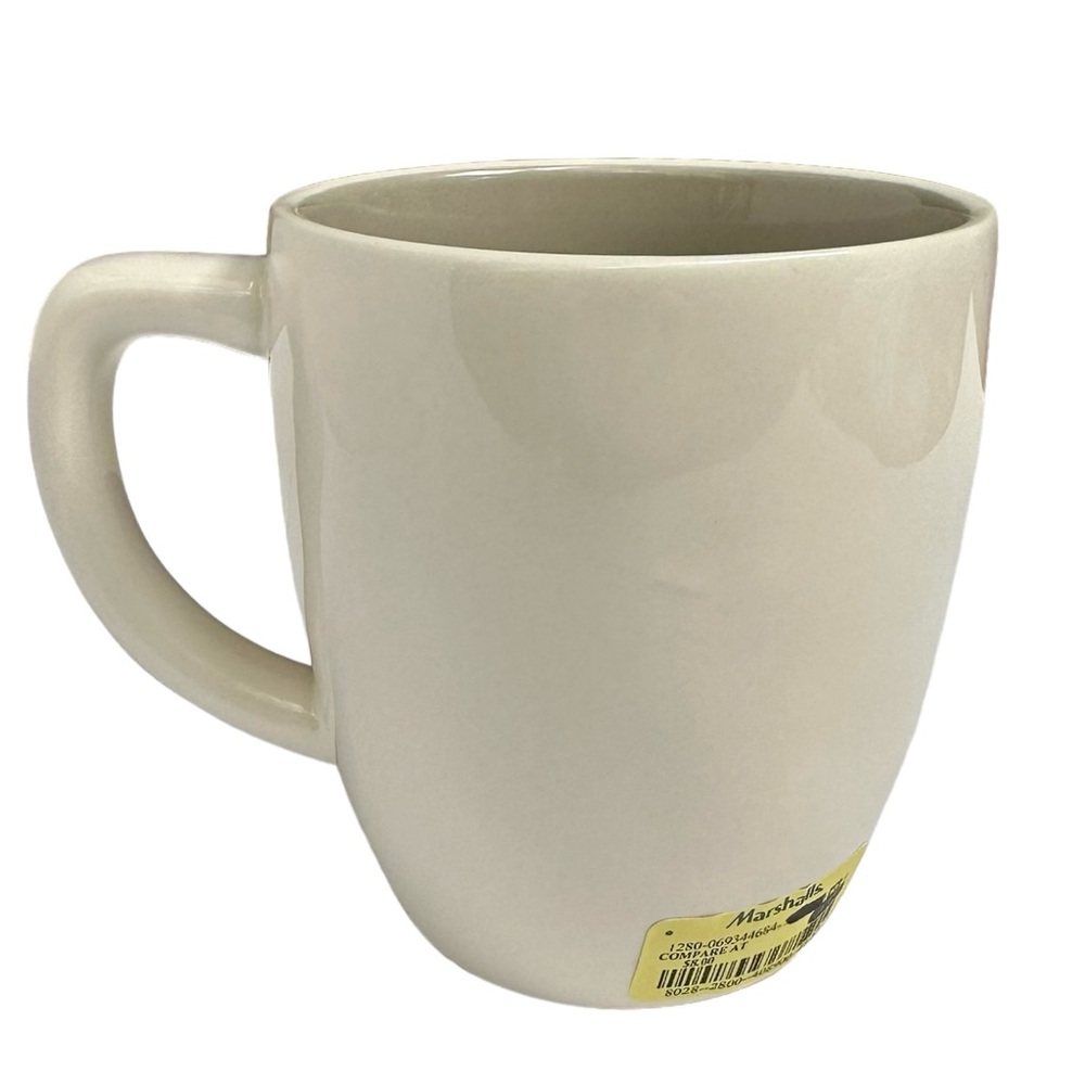 Rae Dunn CALM Mug White with Gray Letters and Interior Dimples NWT 2017 OG Yoga - Picture 5 of 11